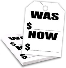 Stock Mirror Hang Tags (White #280-WN)