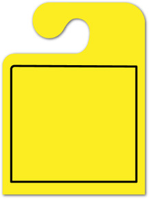 Hook Stock Mirror Hang Tags (Yellow #282 BO)