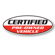 Versa-Tags Windhield Vinyl Highlights, "CERTIFIED PRE-OWNED" Ovals Red/Black/White 12/Pack