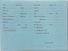 Dealer Record Folder (Blue)