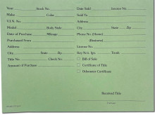 Dealer Record Folder(SageGreen)