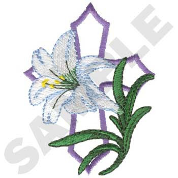 Easter Lily and Cross
