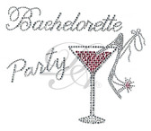 Ovrs3702 - Bachelorette Party w/Martini Glass and High Heel Sandal