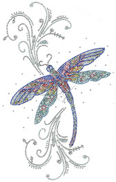 Ovrs7333 - Colorful Dragonfly w/ Swirls
