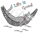 Ovrs1423  - Life is Good w/ Cat in Hammock