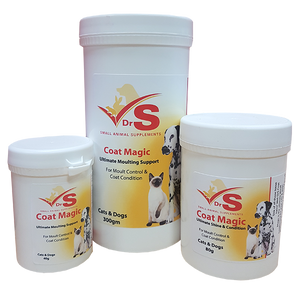 Moulting supplement for cats and dogs.