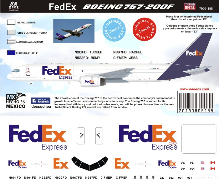 Decal FedEx 757200F
