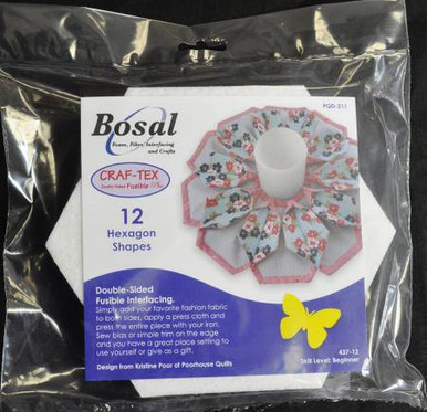 Bosal Hexagon Shapes for Fold and Stitch Wreath