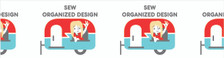 Sew Organized Logo Label - Trim to 2 repeats plus seam allowance.