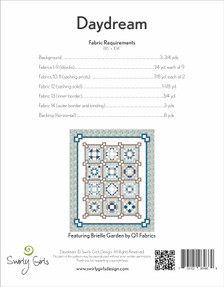 SGD034 Daydream Block of the Month Quilt Pattern - Back Cover