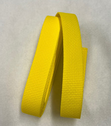 Yellow 1" wide polypropylene webbing - 4 yard piece 