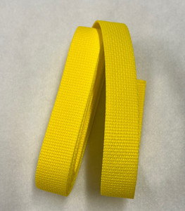 Yellow 1" wide polypropylene webbing - 4 yard piece 