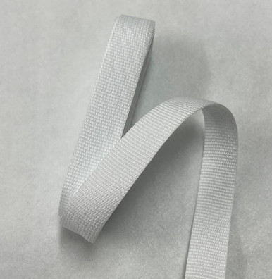 White 1" wide polypropylene webbing - 4 yard piece