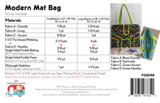 FQG148 Modern Mat Bag Pattern Back Cover