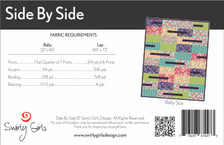 SGD085 Side By Side Quilt Pattern Back Cover