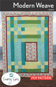 SGD079pdf Modern Weave quilt pattern - PDF Version