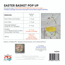 FQG154 Easter Basket Pop Up Back Cover of Pattern