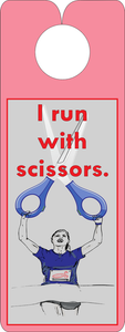 FQG308 Knobie Talk Door Hanger-Scissors