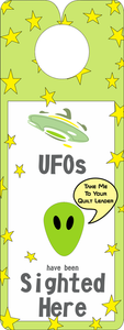 FQG311 Knobie Talk Door Hanger-UFO