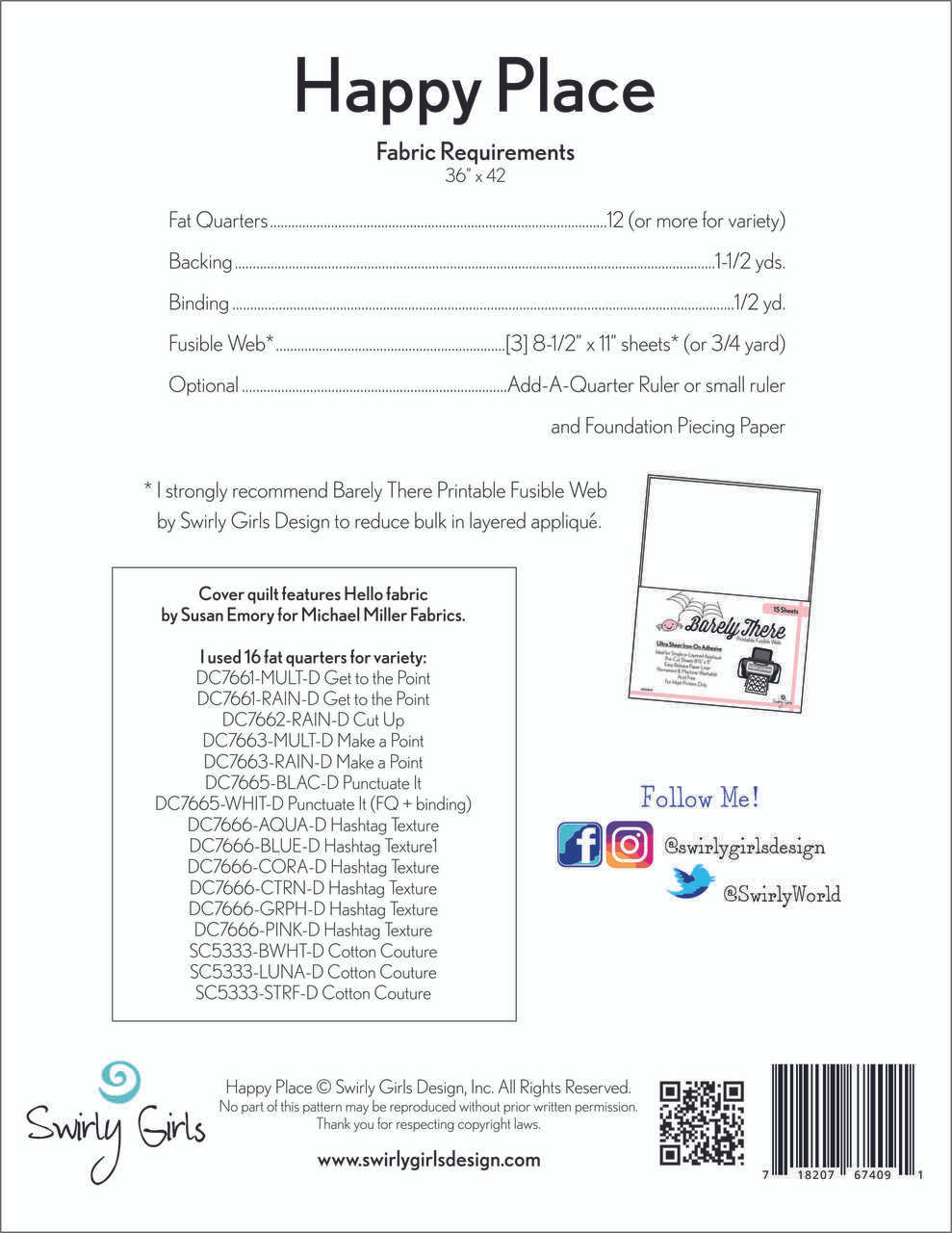 Happy Place Quilt Pattern by Swirly Girls Design