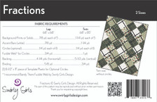 SGD055 Fractions Quilt Pattern Back Cover