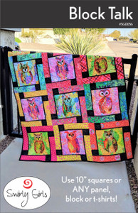 SGD056 Block Talk Quilt Pattern in Majestic Owls by P&B Textile