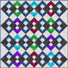 SGD057 Argyle Style Quilt Pattern in Ombre Squares by QT Fabrics