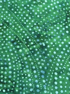 1 yard of Dark Green with Dots Batik