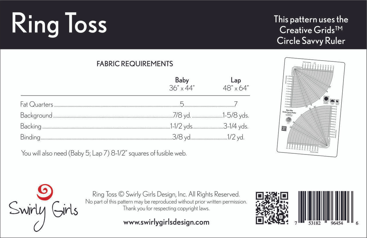 Ring Toss Quilt Pattern by Swirly Girls Design