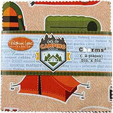 Let's Go Camping 42 piece -5' x 5" Charm Pack by Patrick Lose Fabrics
