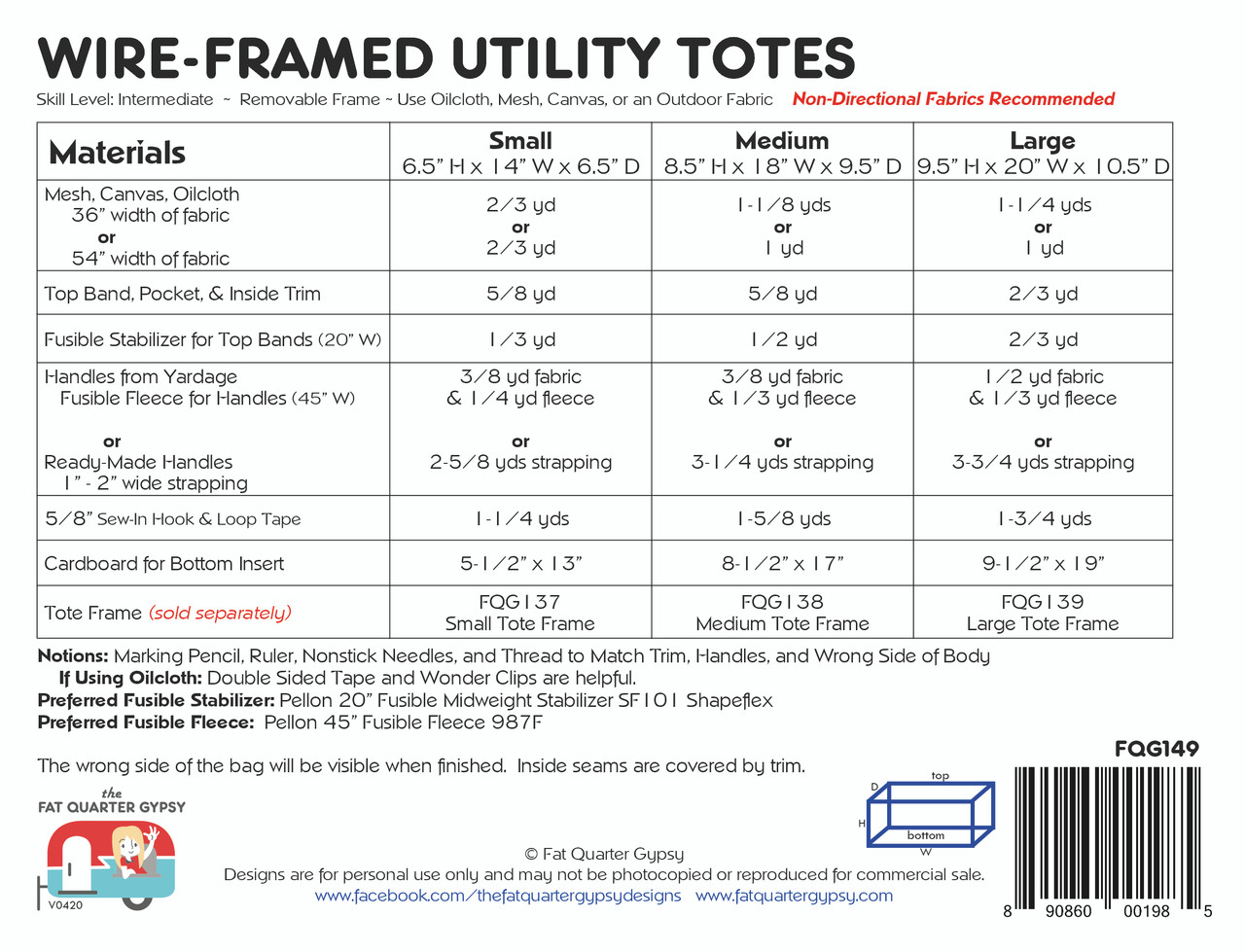 Wire-Framed Utility Totes (Sew Organized Design) - February 2022