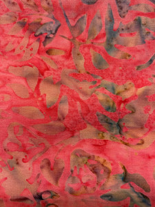 1 yard cut Pink Patterned Batik