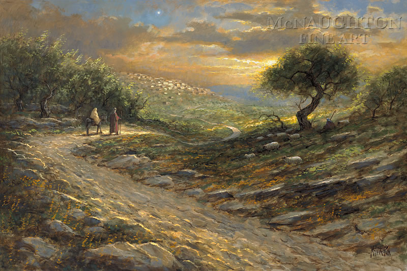 Religious - Religious Landscape - Road to Bethlehem - McNaughton Fine Art