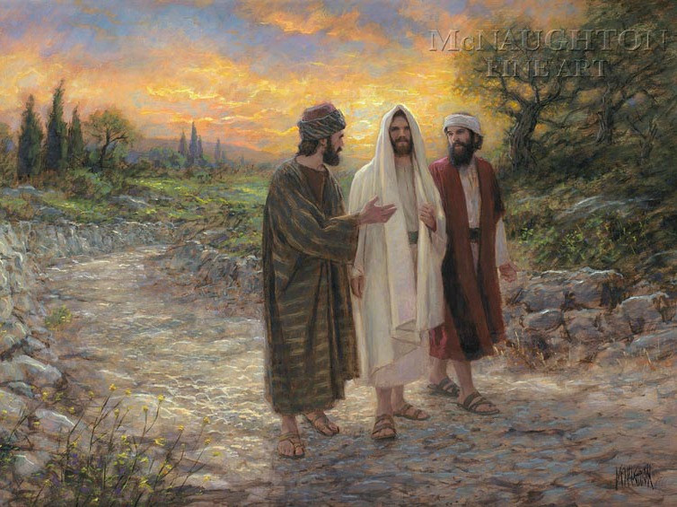 Road to Emmaus 24x36 LE Signed Numbered Giclee Canvas