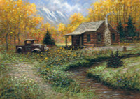 Cabin Memory 12 x 18 OE Signed by Artist - Giclee Canvas