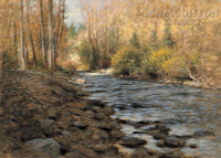 Mountain Stream 12 x 18 OE Signed by Artist - Giclee Canvas