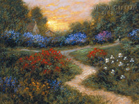 Evening in the Garden 20x30 LE Signed & Numbered - Giclee Canvas