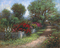 Flowered Path 11x14 LE Signed & Numbered - Giclee Canvas