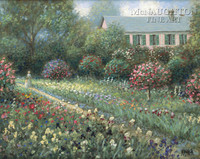 Monet's Garden 12x18 OE Signed by Artist - Giclee Canvas