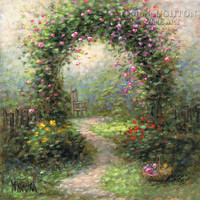 Rose Arbor II 20x20 LE Signed & Numbered - Giclee Canvas