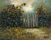 Sunflower Gate 12x16 LE Signed & Numbered - Giclee Canvas
