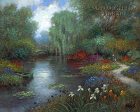 Walk in the Garden 20x24 LE Signed & Numbered - Giclee Canvas