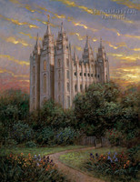 Gate to Heaven - Salt Lake Temple 11x14 LE Signed & Numbered - Giclee Canvas