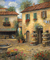 Tuscan Marketplace 16x20 LE Signed & Numbered - Giclee Canvas