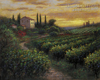 Tuscan Vineyard 20x24 LE Signed & Numbered - Giclee Canvas