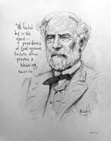 Robert E. Lee Sketch - 11x14 Inch Litho, Limited Edition, Signed and Numbered (25)