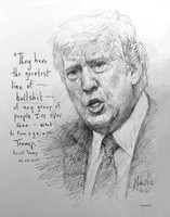 Greatest BS - Trump Sketch Original