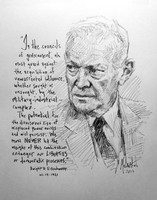 Eisenhower Sketch - 11x14 Inch Litho, Limited Edition, Signed and Numbered (25)