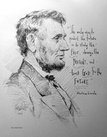 Past Present Future Lincoln Sketch Original