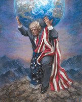 Trump Shrugged - 16x20 Canvas Giclee Print, Limited Edition, Signed and Numbered (100)